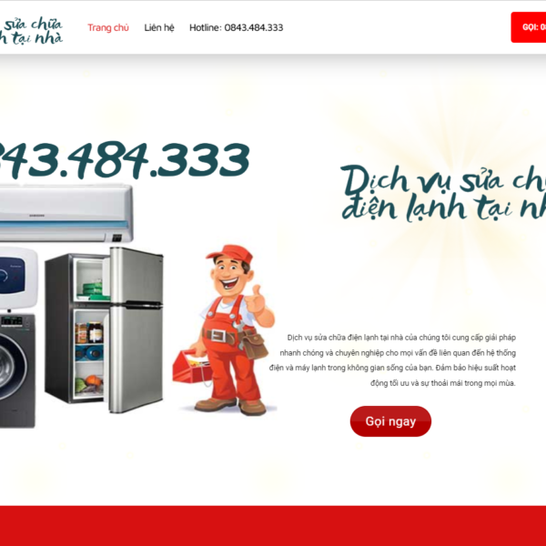 Mẫu Website Dich Vụ Sửa Chữa Điều Hòa