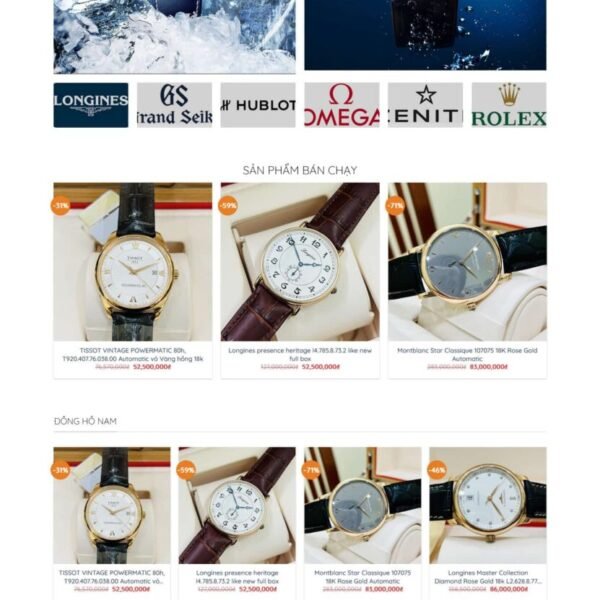 Theme wordpress bán đồng hồ 3 - Theme Wordpress Giá Rẻ - Mua Bán Theme WP Đẹp Chuẩn Seo