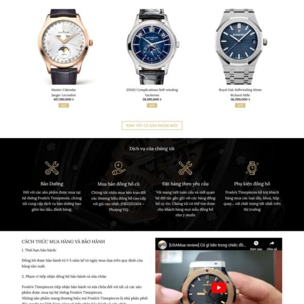 Theme wordpress bán đồng hồ cao cấp - Theme Wordpress Giá Rẻ - Mua Bán Theme WP Đẹp Chuẩn Seo