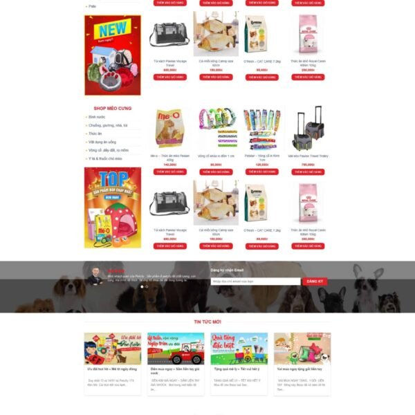 Theme WordPress bán đồ thú cưng - Theme Wordpress Giá Rẻ - Mua Bán Theme WP Đẹp Chuẩn Seo
