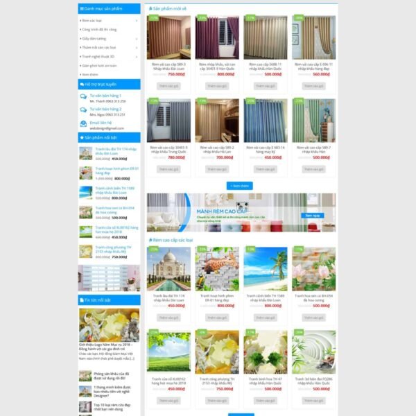 Theme wordpress bán mành rèm đẹp - Theme Wordpress Giá Rẻ - Mua Bán Theme WP Đẹp Chuẩn Seo