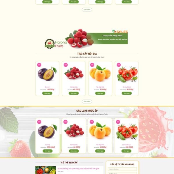 Theme wordpress bán trái cây 1 - Theme Wordpress Giá Rẻ - Mua Bán Theme WP Đẹp Chuẩn Seo