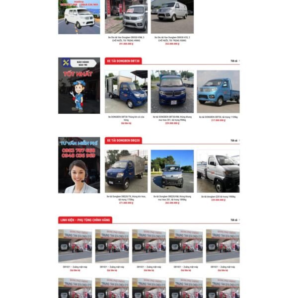 Theme wordpress bán xe ben - Theme Wordpress Giá Rẻ - Mua Bán Theme WP Đẹp Chuẩn Seo