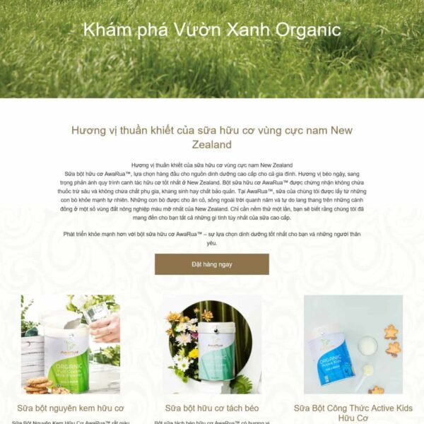 Theme wordpress giới thiệu công ty sữa hữu cơ - Theme Wordpress Giá Rẻ - Mua Bán Theme WP Đẹp Chuẩn Seo