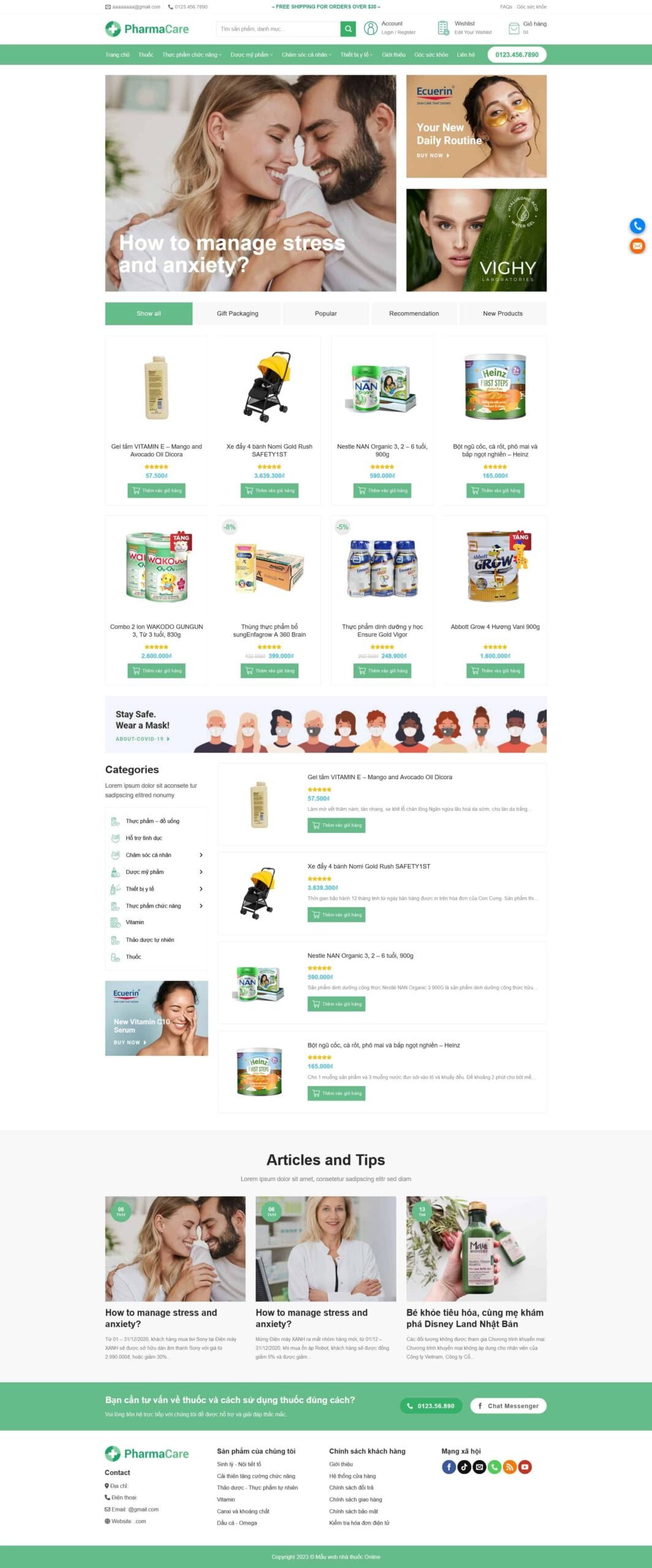 Theme WordPress nhà thuốc giao diện đẹp , chuẩn seo - Theme Wordpress Giá Rẻ - Mua Bán Theme WP Đẹp Chuẩn Seo