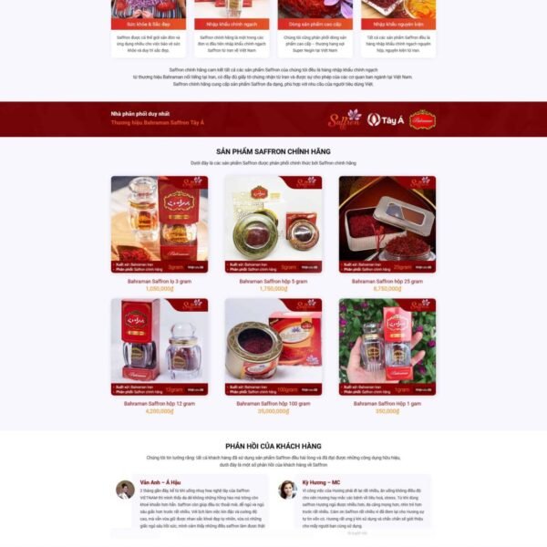 Theme wordpress shop bán Nhụy hoa nghệ tây - Theme Wordpress Giá Rẻ - Mua Bán Theme WP Đẹp Chuẩn Seo