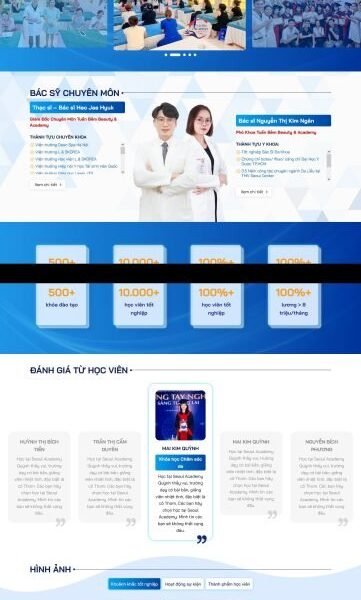 Theme wordpress trung tâm đào tạo nghề spa