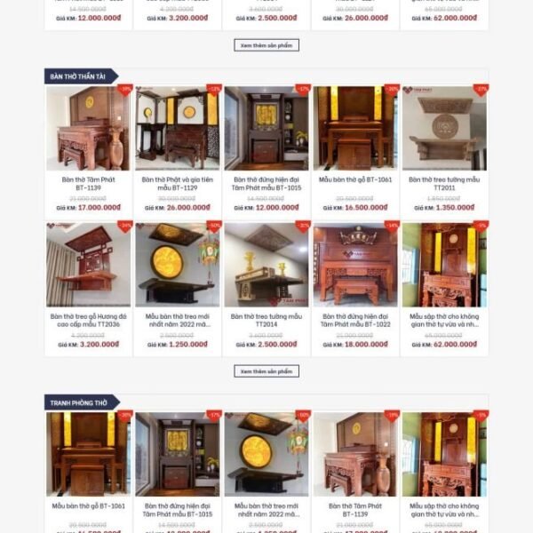 Theme wordpress bán bàn thờ 1
