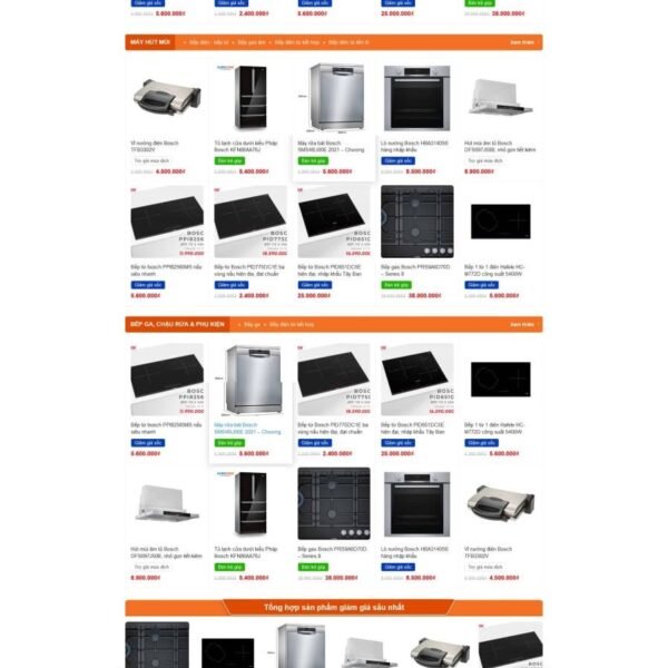 Theme wordpress bán bếp từ 3