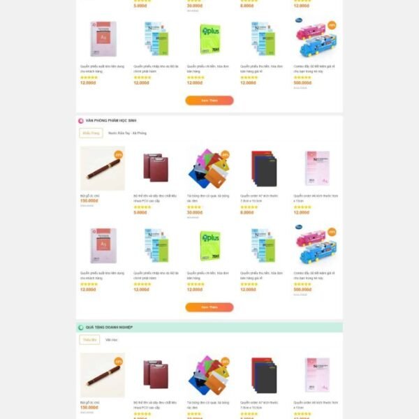 Theme wordpress bán văn phòng phẩm
