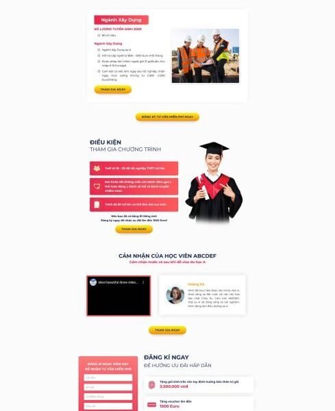 Theme wordpress dịch vụ du học