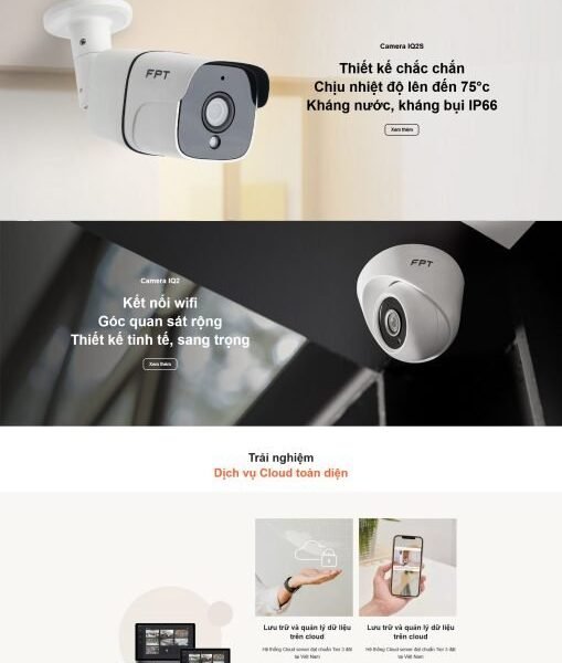 Theme wordpress giới thiệu fpt camera