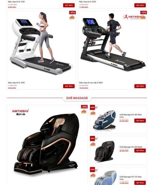 Theme wordpress bán ghế massage