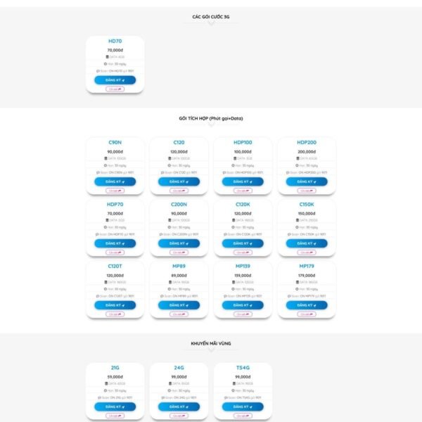 Theme wordpress bán gói cước mobile