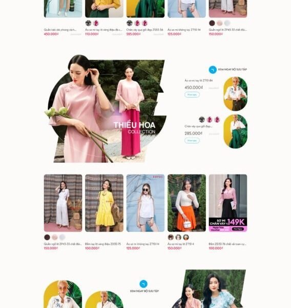 Theme web bán hàng thời trang Gu Mặc