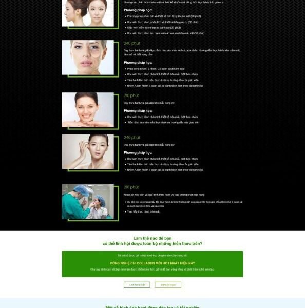 Theme wordpress học làm đẹp