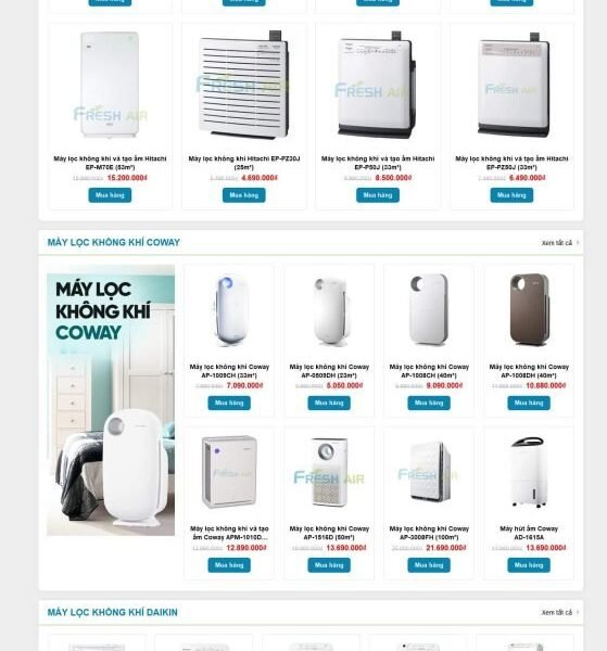 Theme wordpress bán máy lọc khí 4