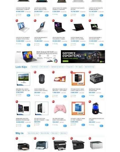 Theme wordpress máy tính 7 - có chức năng trả góp và bild cấu hình