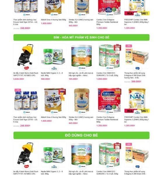 Theme wordpress mẹ và bé 2