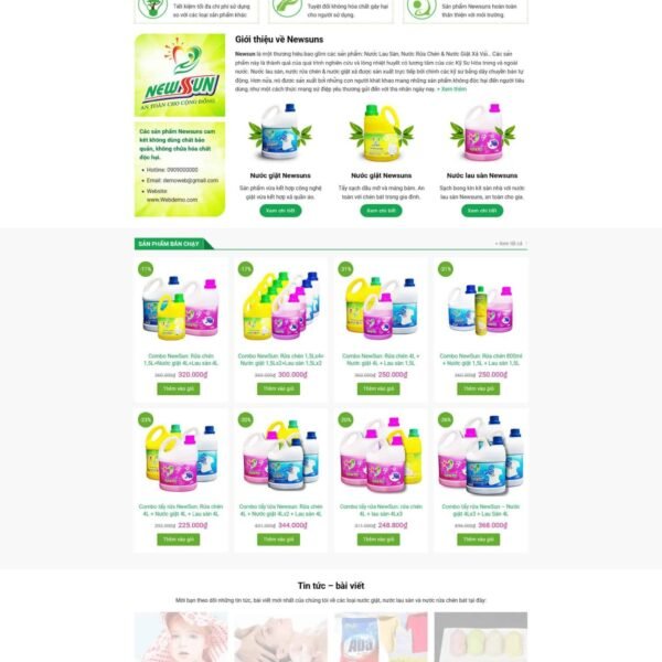 Theme wordpress shop bán nước giặt