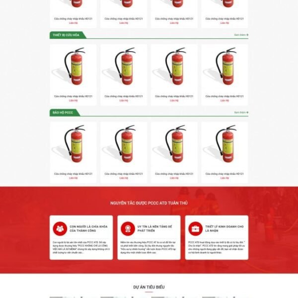 Theme wordpress bán thiết bị phòng cháy chữa cháy