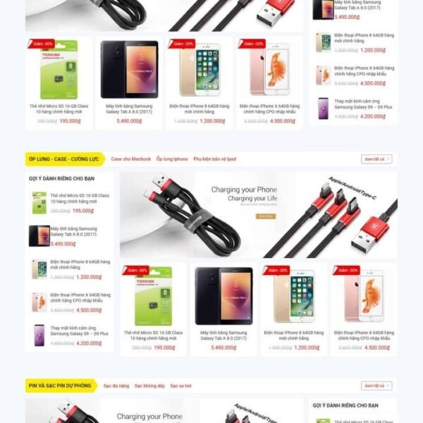Theme wordpress bán phụ kiện điện thoại