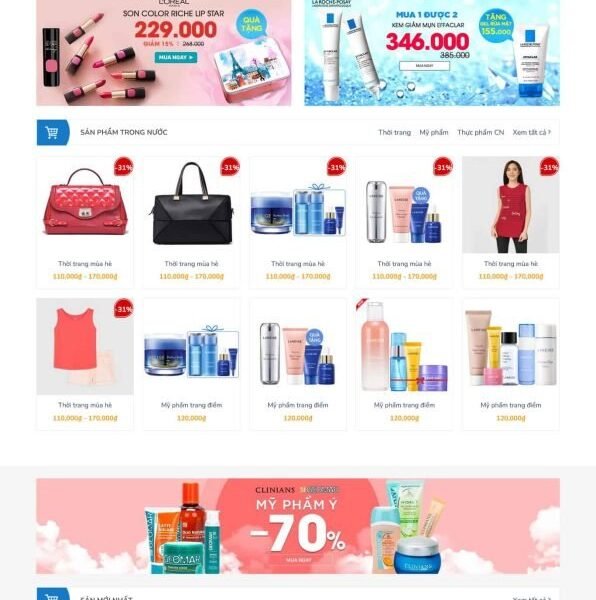 Theme wordpress bán thời trang mỹ phẩm 11