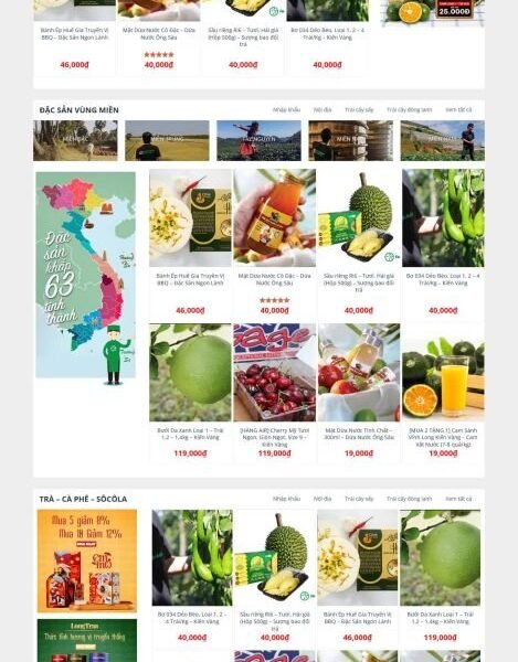 Theme wordpress bán trái cây đặc sản