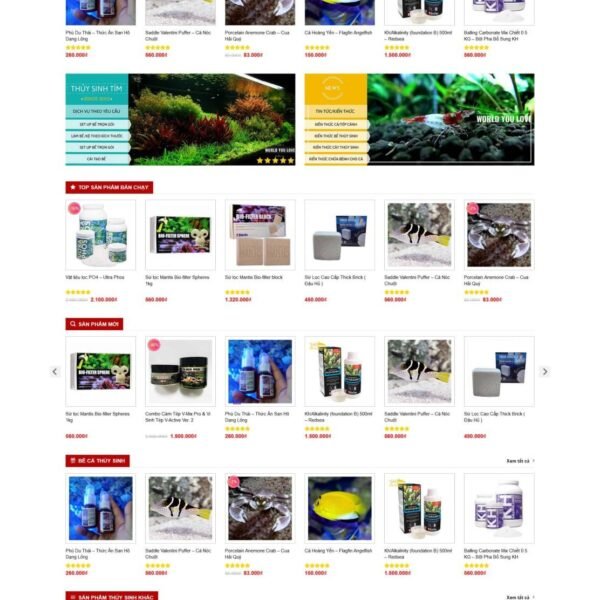 Theme wordpress thủy sinh