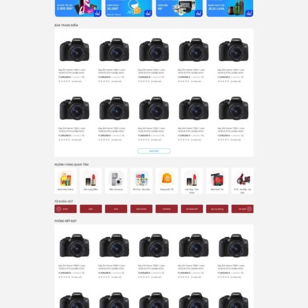 Theme wordpress bán hàng giống tiki