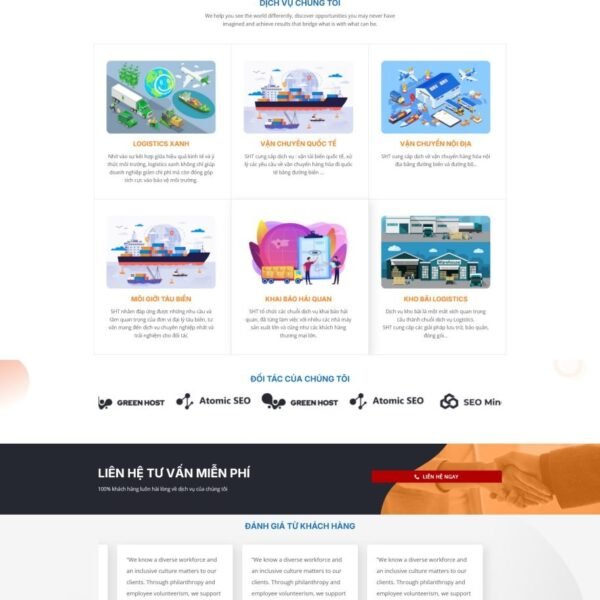 Theme wordpress công ty vận tải quốc tế