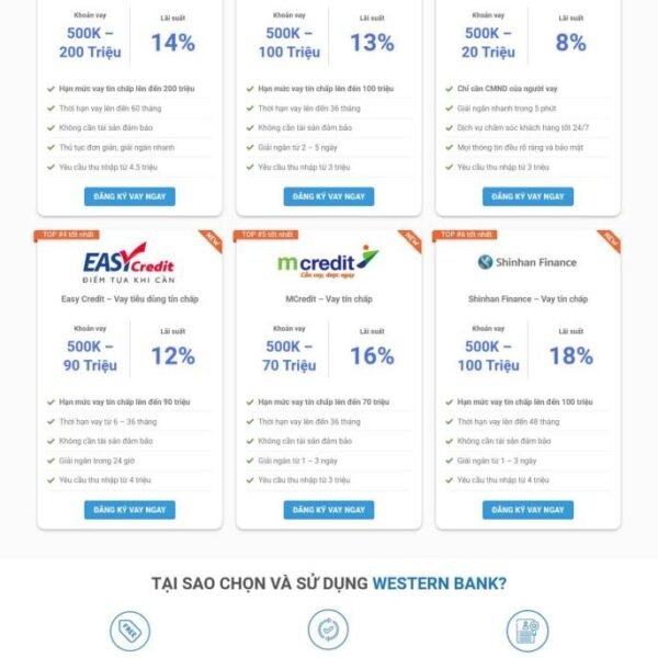 Theme wordpress vay tiền