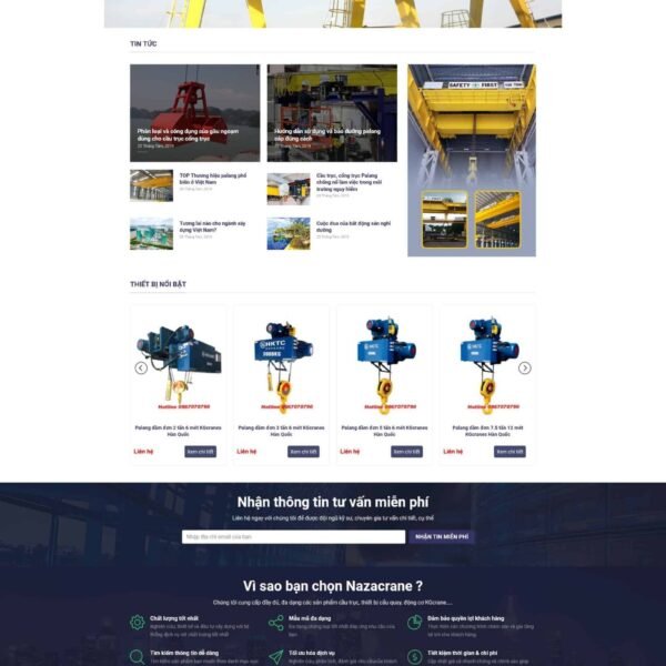 Theme wordpress công ty cẩu trục