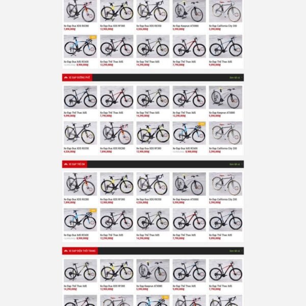 Theme wordpress bán xe đạp